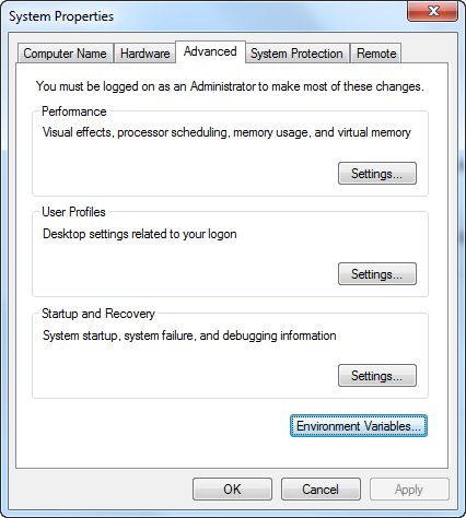 select Environment Variable